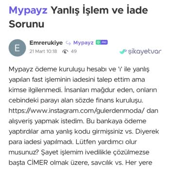 Yanlış Ödeme Kodu Mağduriyeti: Para İadesi Bekleniyor!