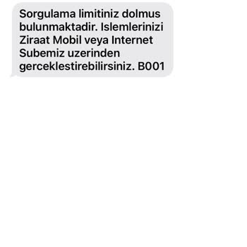 Ziraat Bankası Bakiye Sorgulama Limiti Sorunu