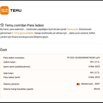 İptal Edilen Siparişlerin Para İadesi Sorunu: Enpara Ve Temu Arasında Sıkışan Müşteri