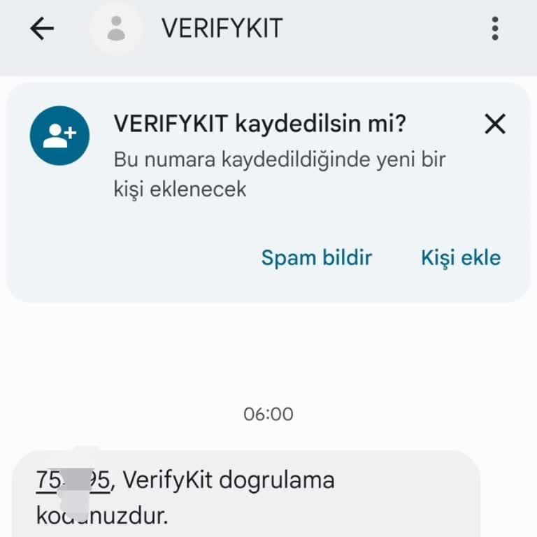 Tanımadığım Uygulamadan Gelen Doğrulama Kodları
