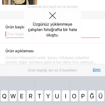 Fotoğraf Yükleme Hatası Satışlarımı Engelliyor