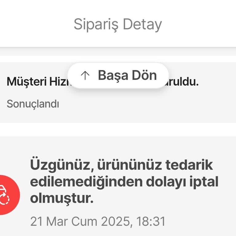 Hepsiburada'da Stok Sorunu Ve Sipariş İptali
