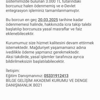 Yanıltıcı Eğitim İlanı Ve Tehditkâr Talepler