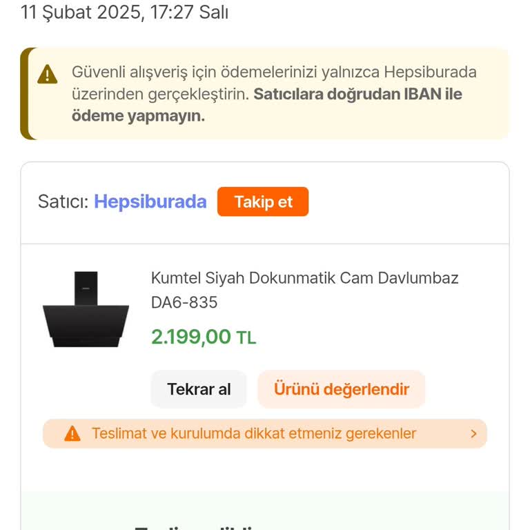 Ankastre Davlumbaz Kurulumunda Gecikme Ve İletişim Sorunları