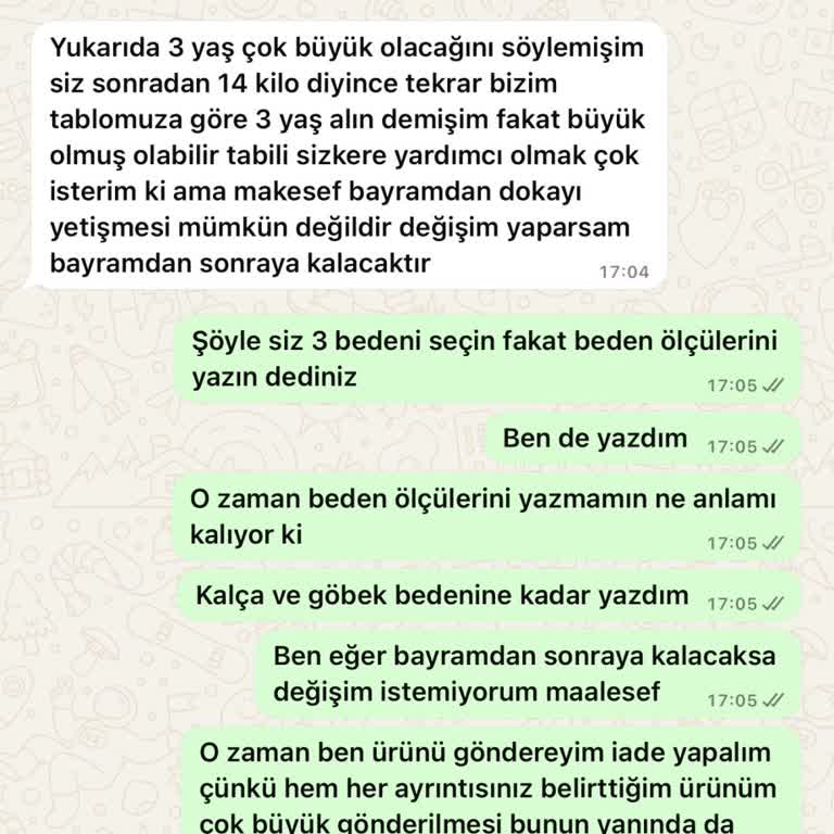 Bayramlık Kıyafet Fiyaskosu: Yanlış Beden Ve İletişim Sorunu