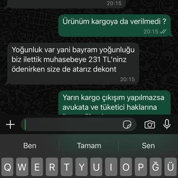 Sipariş Sorunu Ve İletişim Eksikliği