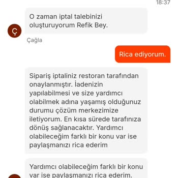 Migros Yemek Platformunda İptal Edilemeyen Sipariş Sorunu