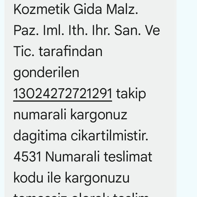 Bali Kozmetik Ürün Sipariş Ettim Sorun Yaşadım