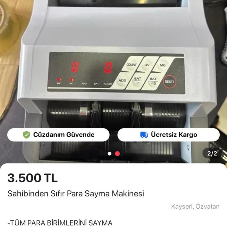 Para Sayma Makinesi Satışında Rezervasyon Sorunu
