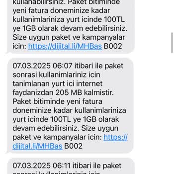 Gece Yarısı Hattıma Tanımlanan GB Ve Şaşırtıcı Fatura