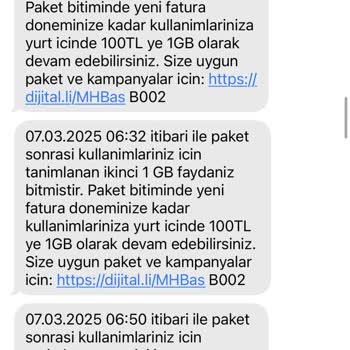 Gece Yarısı Hattıma Tanımlanan GB Ve Şaşırtıcı Fatura