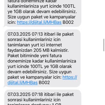 Gece Yarısı Hattıma Tanımlanan GB Ve Şaşırtıcı Fatura