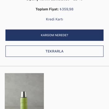 Kargoda Kaybolan Termos: English Home'dan Yanıt Bekliyorum