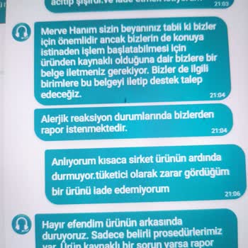 Acil Tıbbi Reaksiyon Ve İade Sorunu: Watsons'ta Müşteri Hizmetleri Yetersizliği