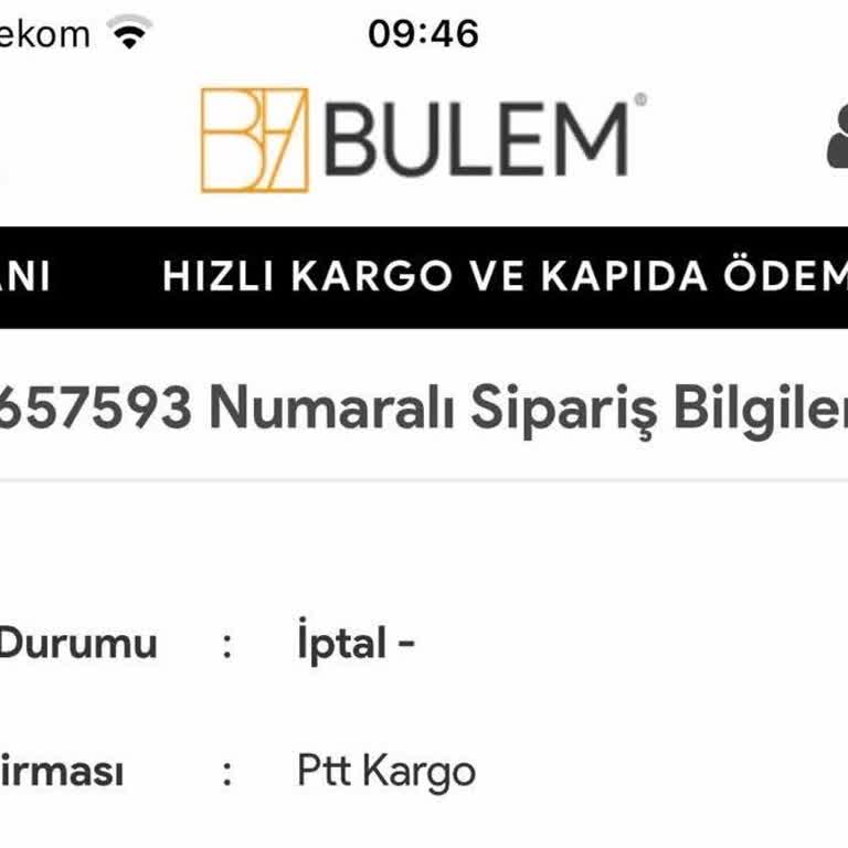 Bulem Butik'te Sipariş İptali Ve Ücret İadesi Sorunu