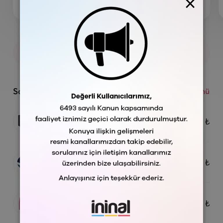 İninal Hesabımın Beklenmedik Kapatılması