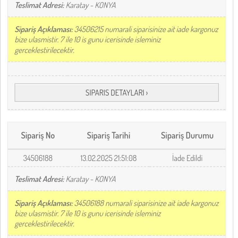 İade Ürün Ödemesi Gecikmesi