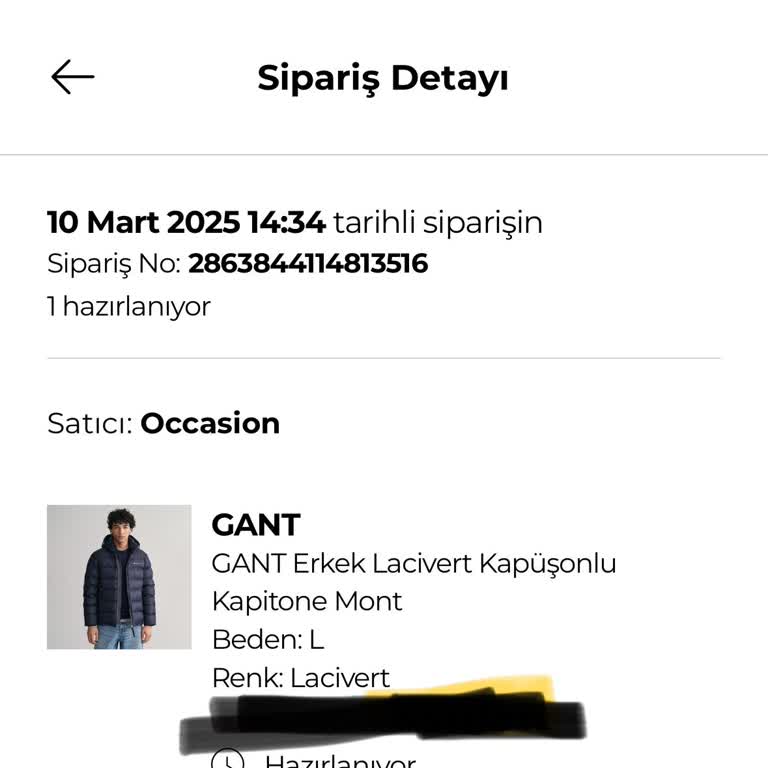 Siparişin Hazırlanma Sürecindeki Uzun Gecikme