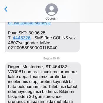 Montun Dikiş Sorunu Ve İade Talebi