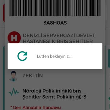 MHRS Uygulamasında Geri Alma Sorunu