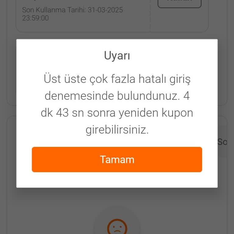 Sürekli Gelen Kuponlar, Kullanılamayan Fırsatlar