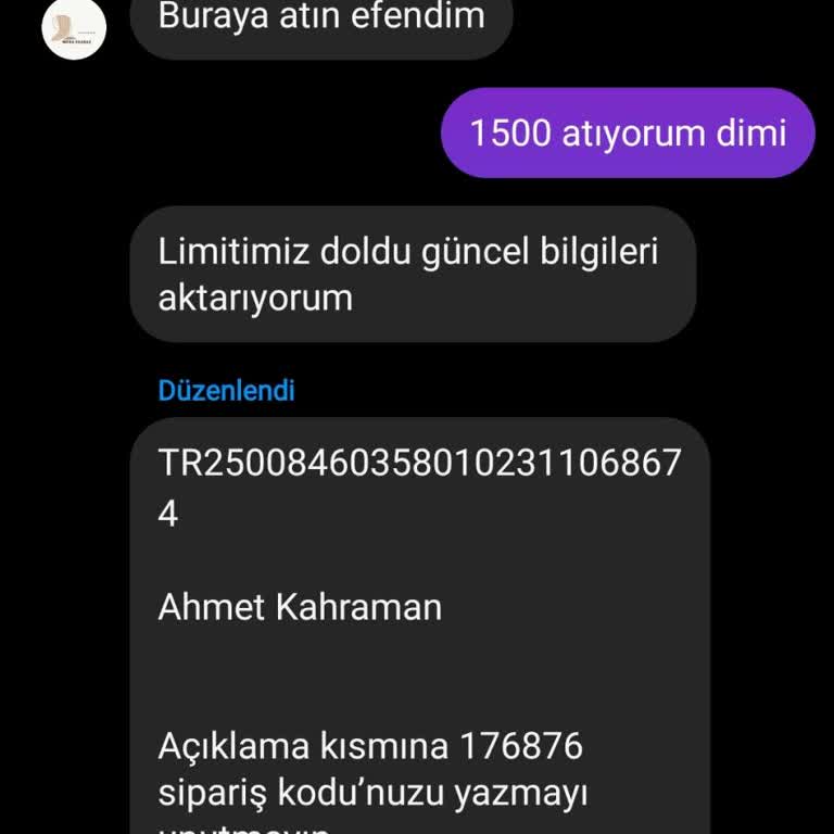 Yanlış Sipariş Numarası Nedeniyle Kaybolan Para