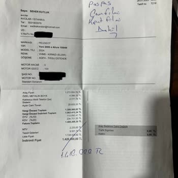 Peugeot Bayisinde Eksik Teslimat Ve İletişim Sorunu