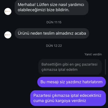 Teslimat Sorunu Ve Satıcı Tavrı