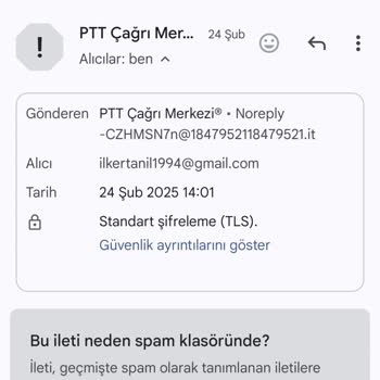PTT Adına Gelen Yanıltıcı Maillerden Rahatsızlık