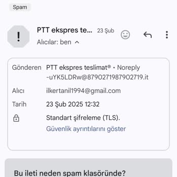 PTT Adına Gelen Yanıltıcı Maillerden Rahatsızlık