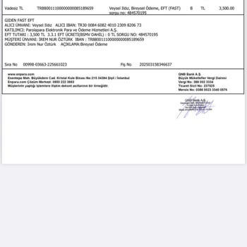 Parolapara'dan Yanıtsız Kalan EFT İade Talepleri