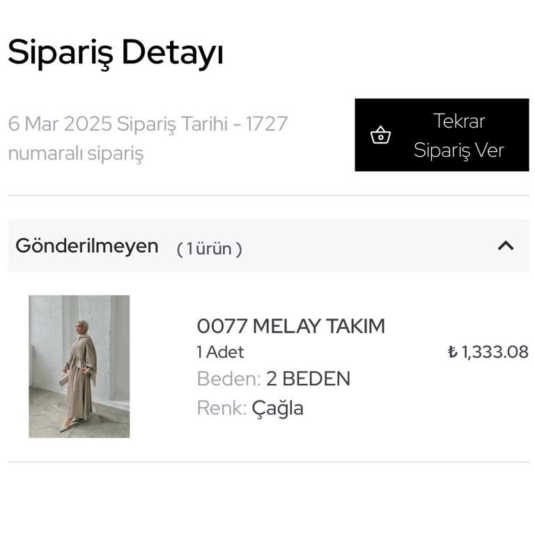 Allmiss Giyim'den Sipariş Sorunu