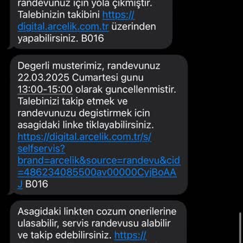 Arçelik Servis Randevu Sorunu Ve İletişim Eksikliği