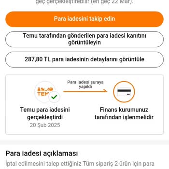 Uzayan İade Süreci: Temu Ve Banka Arasında Mağduriyet
