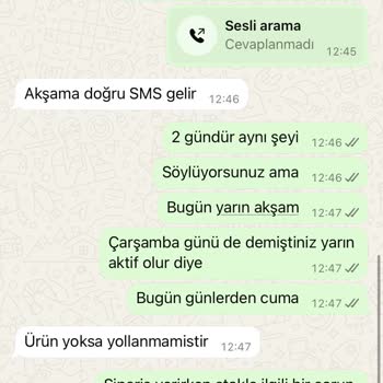 Siparişim Gönderilmiyor Ve Para İadesi Yapılmıyor