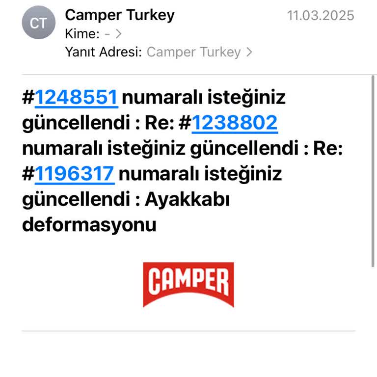Camper Ayakkabı Deformasyonu Ve İade Sürecindeki Aksaklıklar