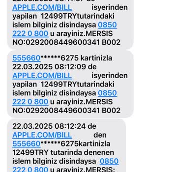 Bilinmeyen Apple İşlemleriyle Mağduriyet