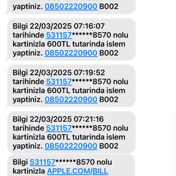 Bilinmeyen Apple İşlemleriyle Mağduriyet