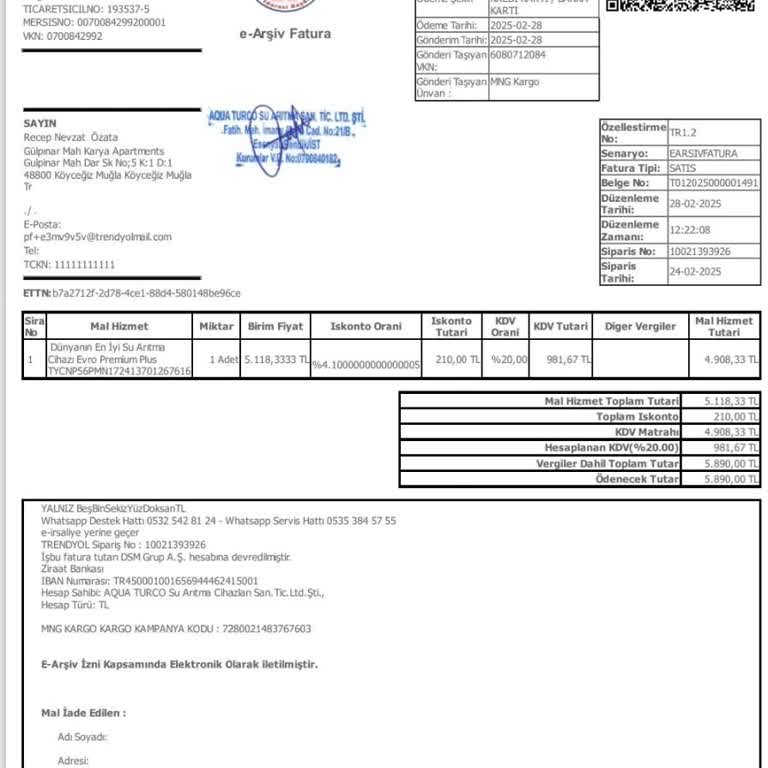 Aqua Bella Su Arıtma Cihazı Kurulum Sorunu