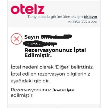 Rezervasyon İptali Ve Çözüm Sunulmayan Müşteri Mağduriyeti