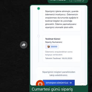 Kask Siparişim Kargoya Verilmedi