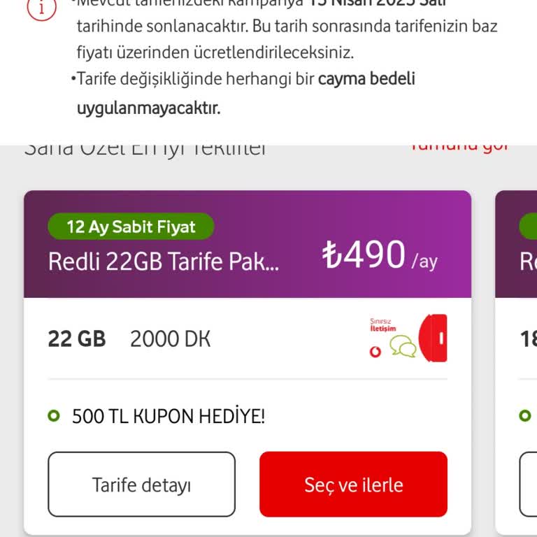 Vodafone'un Rahatsız Edici Ve Pahalı Tarifeleri