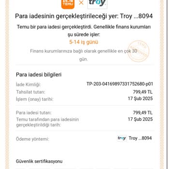 Temu'dan İptal Edilen Siparişlerin Para İadesi Sorunu