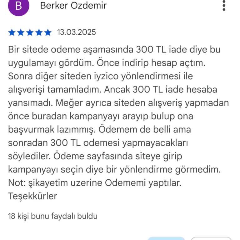 İyzico'nun Kampanya Sözüne Uymaması Şoku