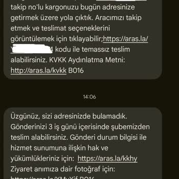 Aras Kargo Nevşehir Şubesi: Yanıltıcı Teslimat Bildirimi Ve Zaman Kaybı