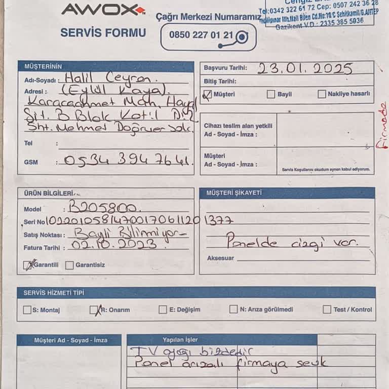 Awox TV Servis Süreci Ve Gecikme Sorunu