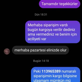 Kargo Bilgisi Verilmeyen Alışveriş Sorunu
