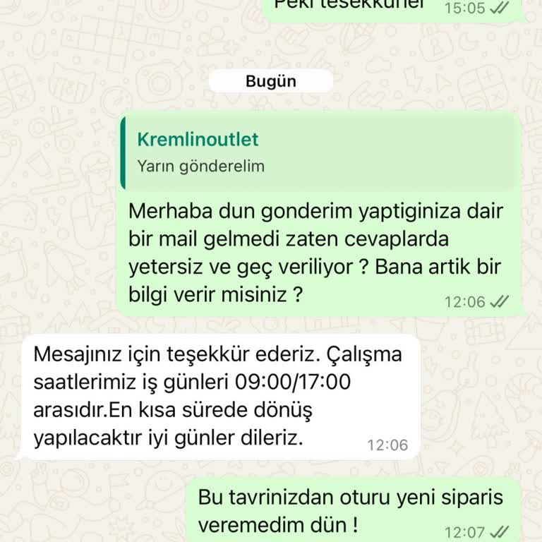 Eksik Ürün Ve İletişimsizlik: Kremlin_co1 Alışveriş Deneyimi