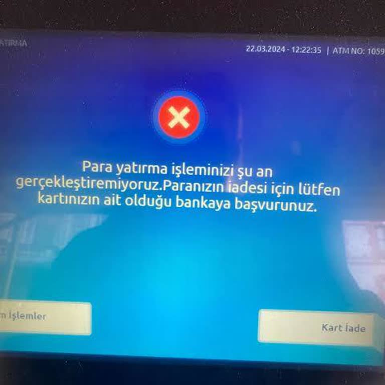 ATM İşlem Hatası Sonucu Kaybolan Para