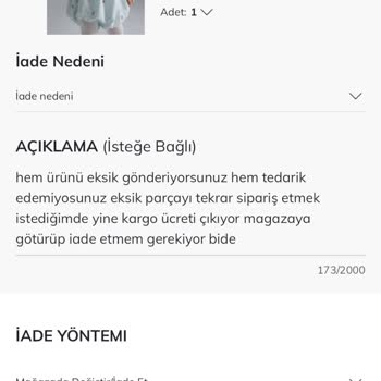 Eksik Ürün Ve Yetersiz Destek: DeFacto'da Hayal Kırıklığı